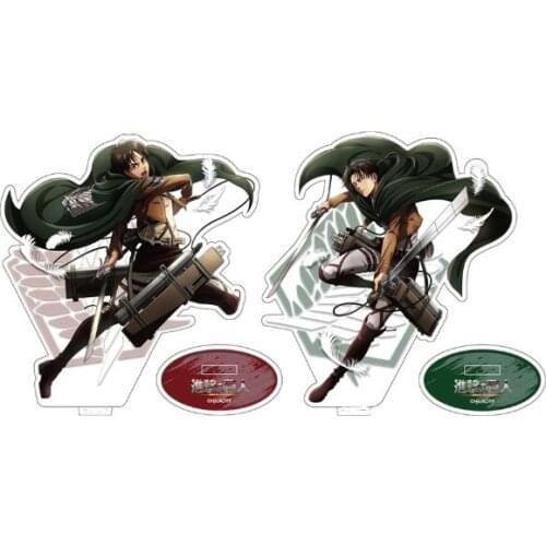 Anime Acrylic Wing Series Stand Display Model Plate Attack on Titan Levi Ackerman Eren Jaeger Decor Toy Collection Cosplay Gift