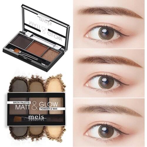 Eyebrow Powder Mist Eyebrow Palette Waterproof Sweat-proof Shadow Natural Long-lasting Eyebrow Powder Brilliant Eye Makeup TSLM1