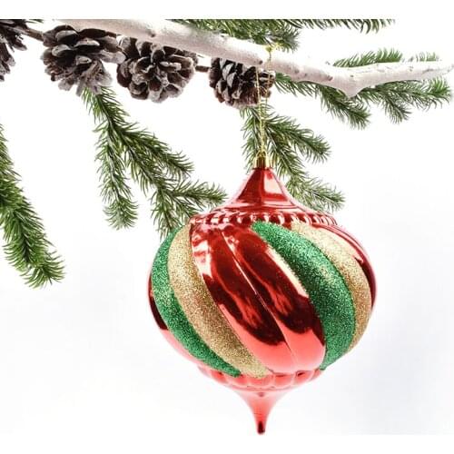 Christmas window decoration decoration ball Christmas tree pendant 15/20CM painted onion ball gourd ball pendant ball