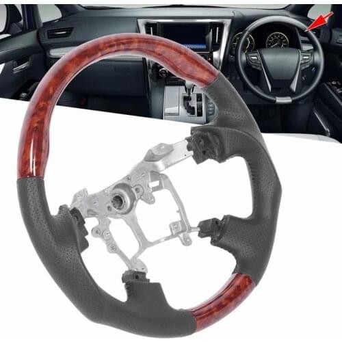 Direksiyon Steering Wheel Wood Grain Sport Style Perforated Surface Fit for ALPHARD/VELLFIRE/CROWN araba aksesuar