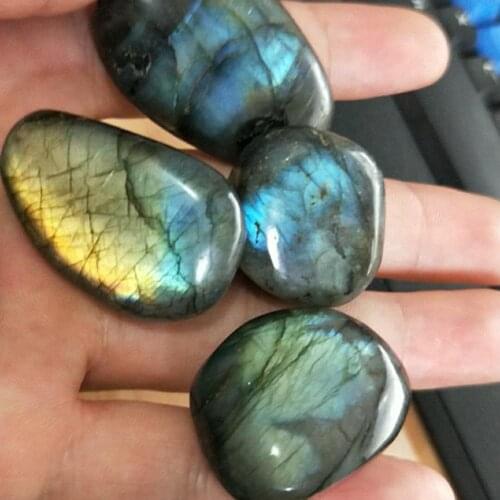 DIY Labradorite Crystal Moonstone Raw Gemstone Handicraft FishTank Bird Bath Decorating Stones Home Decoration Ornaments