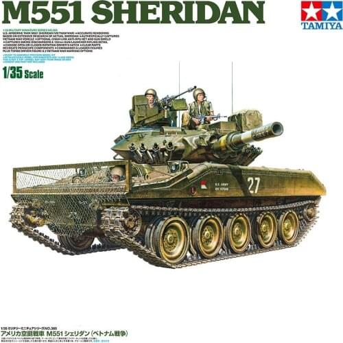 Tamiya 35365 1/35 Scale U.S M551 Sheridan Tank Assembly Model Building Kits Hobby Plastic Toys For Adults Collection