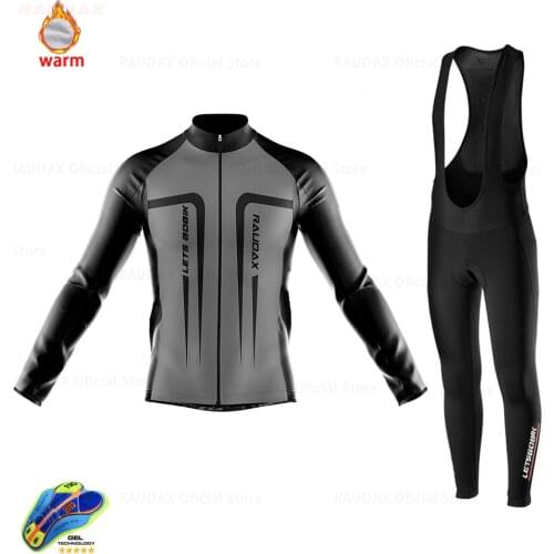 Cycling Jersey Set Winter Men Jacket 2021 New Team Ekoies Thermal Fleece Ridding Bike Jersey Cycling Long Ropa Ciclismo Hombre