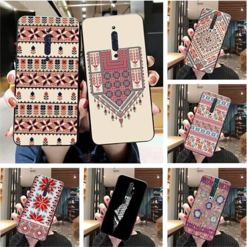 Embroidered Map of Palestine Phone Case For Oppo A5 A9 2020 Reno2 z Renoace 3pro A73S A71 F11