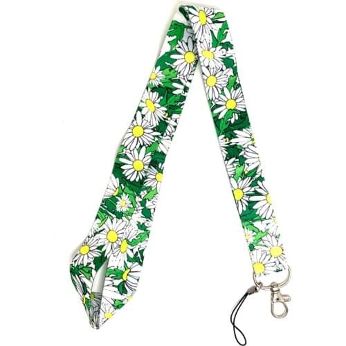 Daisy Flower phone lanyard for keys neck straps keycord id card badge holder keychain webbing ribbon key ring hang rope lanyards