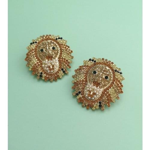 2020 New Fashion Exaggerated Multicolor Crystal Earrings for Women Personality Animal Shape Stud Earrings Female Jewelry