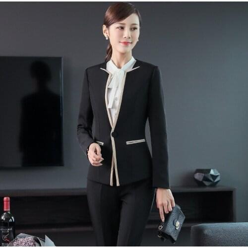 Formal OL Styles Women Work Wear Blazers Professional Business Suits For Women Autumn Winter Ladies Office Career Job Sets