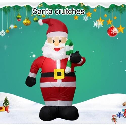 1.2m Inflatable Christmas Santa Decor LED Light 2022 Xmas Ornament DIY Party Decorative Doll Festive Party Supplies Home Decor