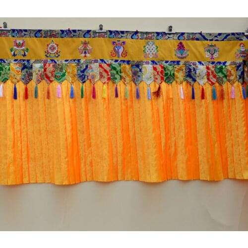 1.9 Meter long Buddhism Decorative Art Buddhist HOME Temple Embroidery wall Hanging Altar table Enclosing curtain draperies