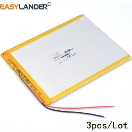 3090120 3pcs 3.7V 3800mAh Rechargeable Li-Polymer Li-ion Battery For Notebook E-Book Power Bank Portable dvd tablet PC 0390120