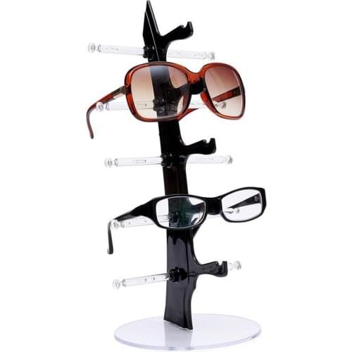 5 Pair Sunglasses Glasses Fashion Acrylic Show Rack Counter Eyeglasses Display Stand Holder Transparent Hot Organizer 26
