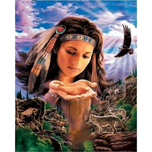 5D Diy Full Woman Unfinished Cross Stitch Mosaic Handmade Diamond Painting Home Decoration Wall Stickers Craft FH821