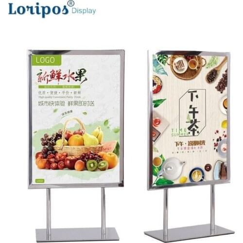A3 Advertising Table Stand Menu Free Standing Table Desk Floor Stand Counter Top Sign Holder Frame Display Rack