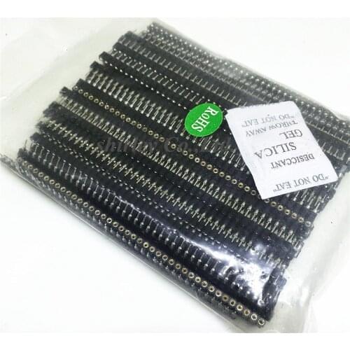 Free shiiping 100PCS/LOT 2.54mm pitch single row mother round hole 1 * 40P Pin Block Female Header 1X40pin