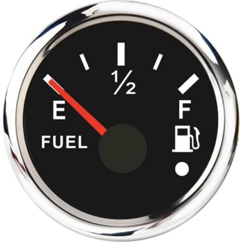 Fuel Level Gauge for Marine Boat/ Truck/ RV/ Fuel Tank Level Gauge, 0-190ohm, Waterproof, Black