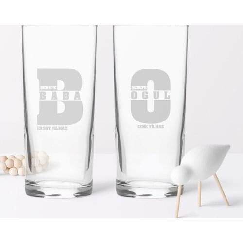 Fathers Day Custom Binary Father Son Arrack Cup Set-2