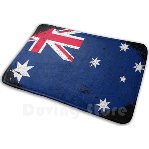 Distrresed Design Australia Flag - Australia Flag Designs Mat Rug Carpet Anti-Slip Floor Mats Bedroom Australia Flag Australia