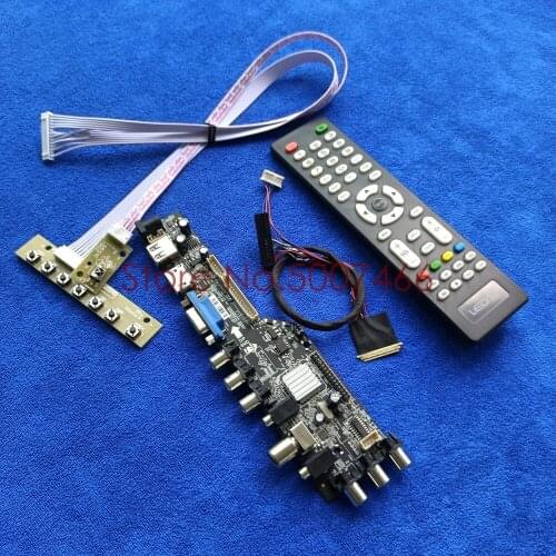 For LP173WF1-TLC1/TLD1/TLA1/TLA2 universal 1920*1080 DVB digital LVDS 40-Pin VGA USB TV 3663 panel LCD Controller board Kit