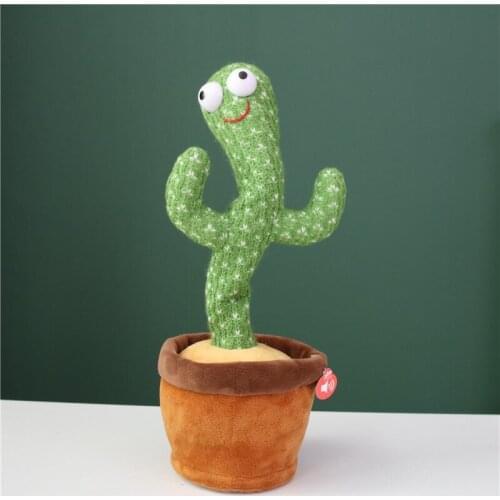 Dancer Cactus Electronic Plush Dancing Cactus Toy Talk Sound Record Repeat Twisting Singing 120 Songs Decoration Gift for Kids