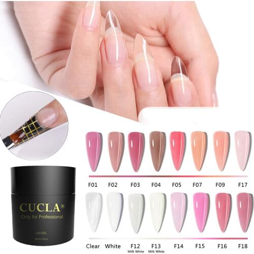 CUCLA Nail Extension Gel Nail Model Phototherapy Gel UV Glue Crystal Extension Gel 60ml Nail Art Decoration DIY TSLM1
