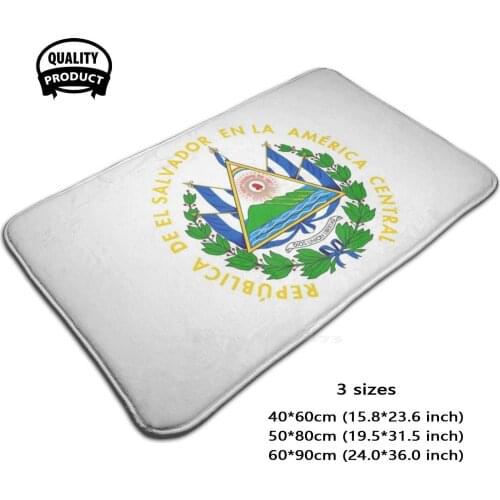 Coat Of Arms Of El Salvador Comfortable Door Mat Rug Carpet Foot Pad Coat Of Arms Of El Salvador El Salvador El Salvador