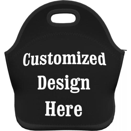 Customized Design Image/Name/Logo Top Handle Lunch Bags Girls Womens Personlized Lunch Bags for School Work Picnic Camping