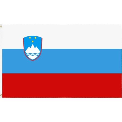 JiaHao 100% Polyester High Quality Wholesale Stock 3x5ft Slovenia Flag