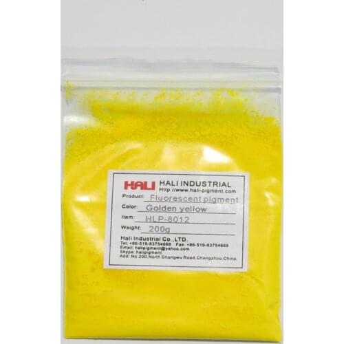 Sell quality fluorescent pigment,bright color powder,golden yellow pigment,1lot=200gram HLP-8012 golden yellow, free shipping