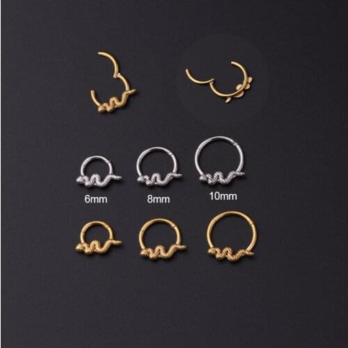 1Pc New Fashion Fake Nose Ring Septum Ring Hoop Cartilage Tragus Helix Small Piercing Nose Ring For Women Jewelry