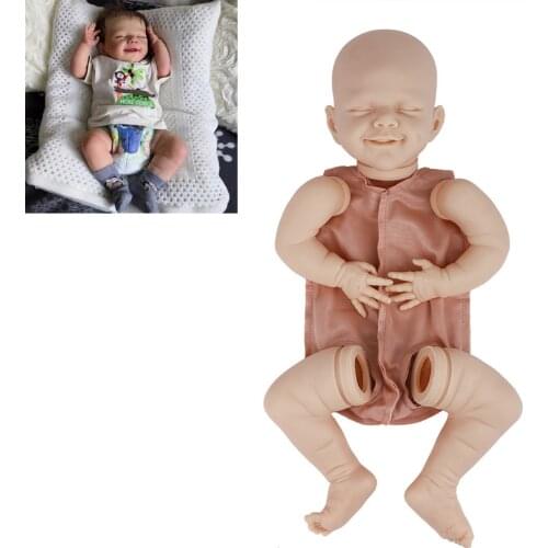 20Inch 51CM Reborn Doll Realistic Newborn Fabric Unpainted Unfinished Body Bebe Parts DIY Blank Doll Kit
