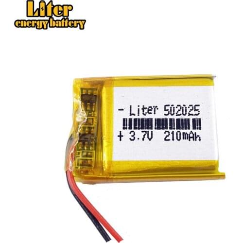 502025 3.7V 210mah Lithium polymer Battery With Protection Board For MP3 MP4 MP5 GPS Digital Products