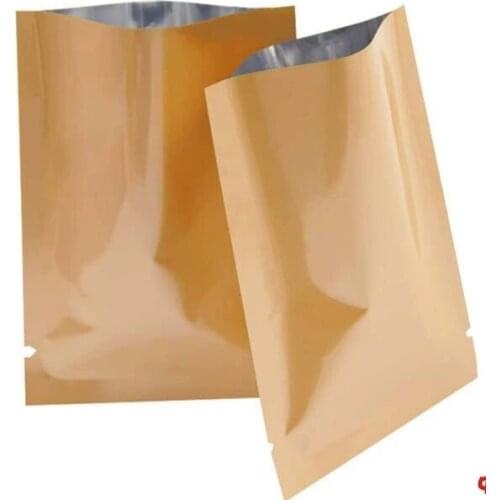 200Pcs/ Lot Matte Glossy Flat Open Top Aluminum Foil Bag Vacuum Heat Seal Packaging Pouches Food Coffee Tea Mylar Foil Bag