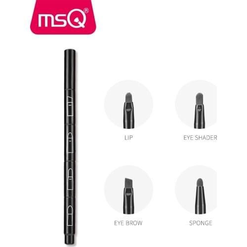 MSQ Four in One Single Makeup Brush for Eyeshader Eyebrow Lip and Sponge Makeup beauty Tools