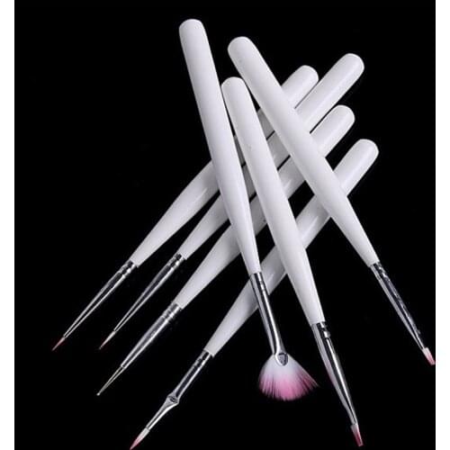 7 Pcs Nail Art Brush Set Pen Nail Art Tools DIY Gel Nail Varnish Acrylic Nail Brush UV GEL DIY Drawing Professional