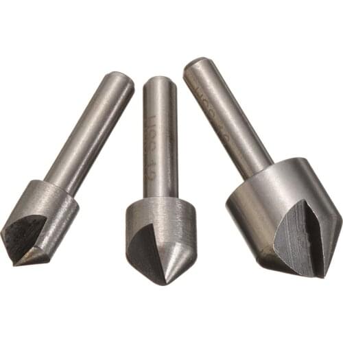3pcs 90 Degree Countersink Drill Bit Set HSS Chamfer Cutter 10/12/16mm For Steel Hard Metal