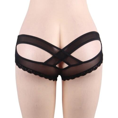 Sexy Womens Porno Erotic Panties Lace Plus Size Lace Sexy High Waist Thong Hollow out Solid Underwear нижнее белье женское U