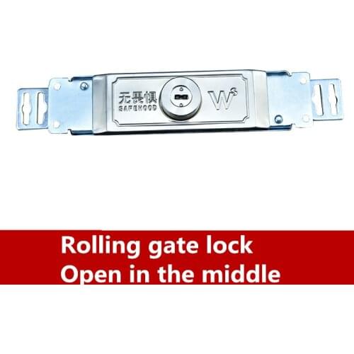 Rolling Security Door Lock Roll Gate Anti-theft Locks with Key Install Middle or Bottom Shutter Safe Lock Garage Home Hardware