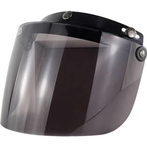 Windproof 3-Snap Visor Lens Shield for Motorcycle Helmets Flip Up Down Open Face Anti glaring Helmet Accessories Dropshipping