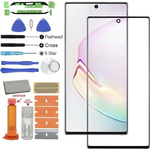 Touch Screen Digitizer for Samsung Note 8/9/10/10 Plus Front Touch Screen Digitizer Glass Replacement Repair Kit