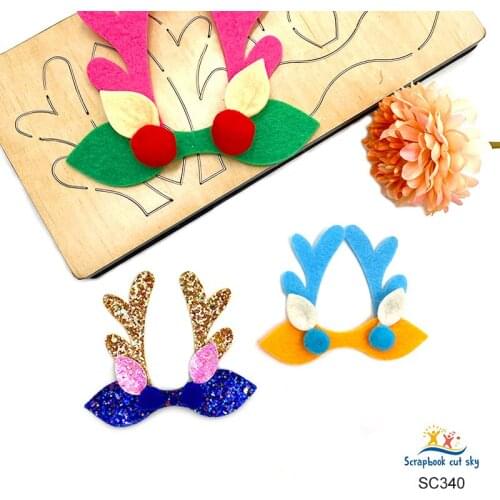 Antler bow Scrapbook cut sky & steel wooden dies Compatible with most machines