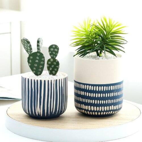 Nordic Flower Pot Ceramics Plant Pot Vase Ornaments Home Living Room Decoration Modern Garden Accessories Desktop Flowerpot