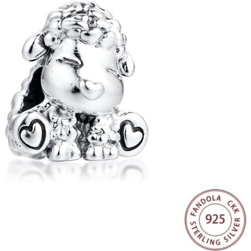 Fit Pandora Charm Bracelet 925 Sterling Silver Patti the Sheep Charms Beads Women DIY Fashion Jewelry Making berloques 2020 New