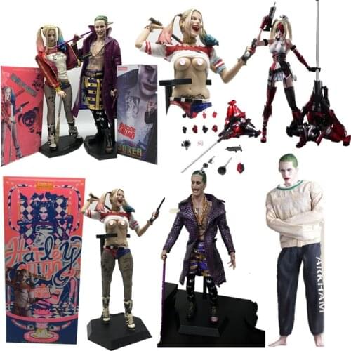Crazy Toys Figure 1/6 1/4 Joker Quinn Acton Figures Team Of Prototyping Model Toy For Kids 43cm 30cm