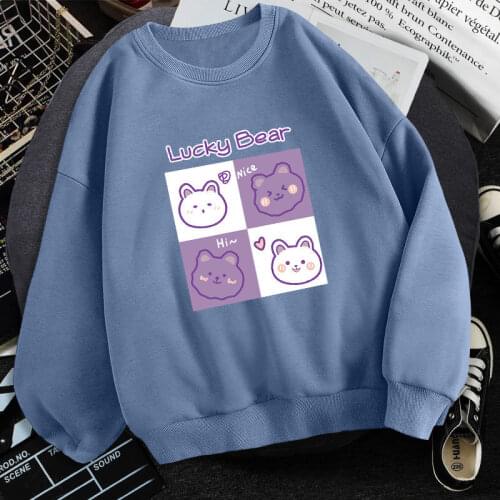 Large size loose hoodie women print sweatshirt long sleeve pullover ladies spring cute schoolgirl sweatshirt ladies hooded New