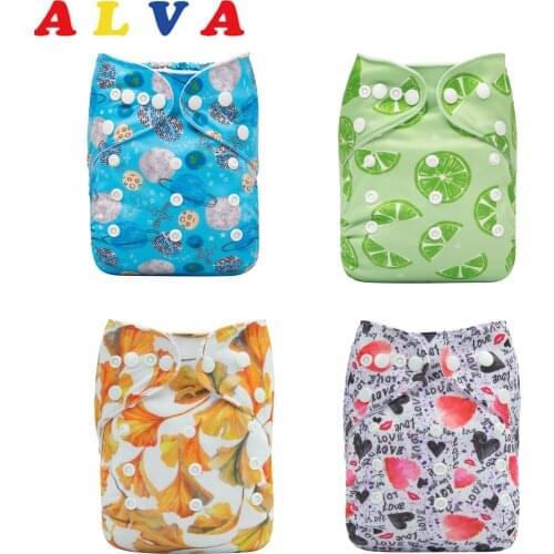 U Pick Alvababy Printed Cloth Diapers Baby New Baby Cloth Nappy with Microfiber Insert