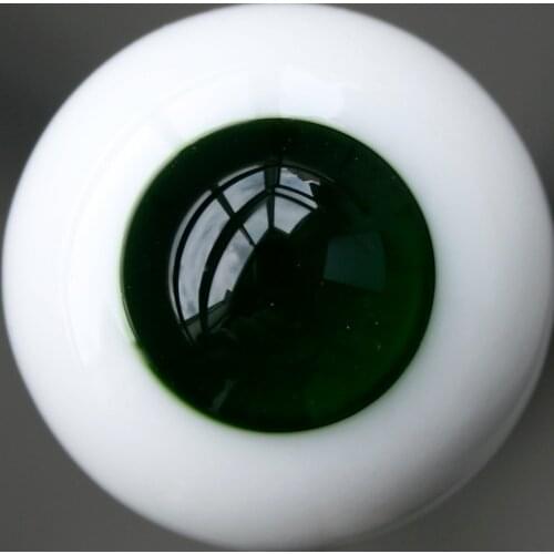 [wamami] Ew19# 10mm Dark Green Eyes/No Pupil Glass Eyes For BJD Dollfie