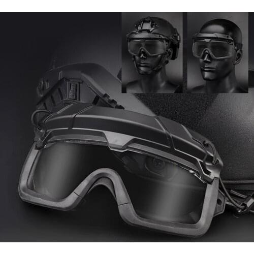 WOSPORT Tactical Airsoft Paintball Goggles Windproof Anti Fog CS Wargame Protection Goggles Fits for Tactical Helmet