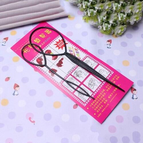 2pcs/set Pull Hair Needle Ponytail Hair Braider Creator Styling Tail Clip Hair Braid Maker Styling Hairdressing DIY Tools
