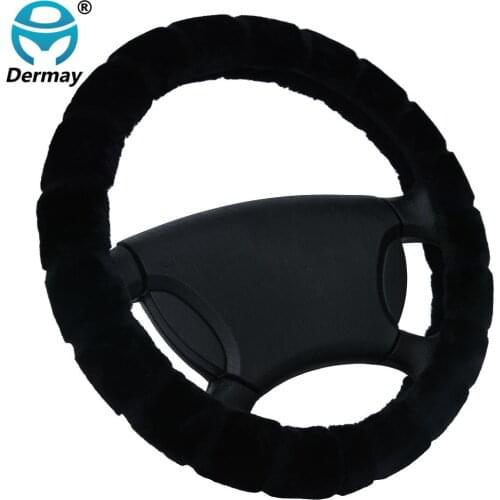 Winter Warm Imitation Fur Steering Wheel Cover for Car Steering Wheel 14-15" M Size 95% Cars Non-slip Free Shipping