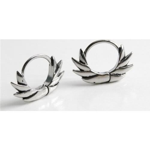 1pc New Handmade Creative Cool Retro Stainless Steel Earrings Hip Hop Rock Trend Mens Fashion Earrings Jewelry